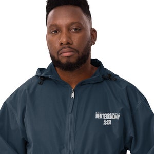 Hebrew Israelite, Deuteronomy 28, Rain Coat Men, Windbreaker, Hebrew Israelite Clothing Men, Champion, Packable Jacket, Gift