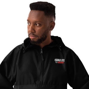 Hebrew Israelite, Israelite by Blood, Rain Coat Men, Windbreaker, Israelite Clothing, Champion, Packable Jacket, Gift