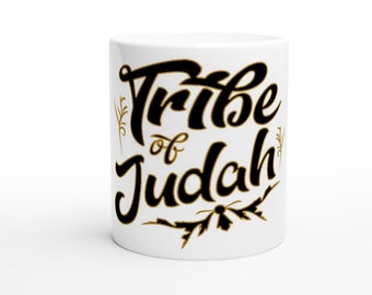 Hebrew Israelite, Tribe of Judah, USA Flag, Israelite, Gift - White 11oz Ceramic Mug