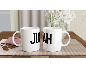 Hebrew Israelite, Tribe of Judah, Yahudah, Clenched Fist, Israelite, Gift - White 11oz Ceramic Mug