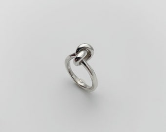 accessorio per amici anello aperto idea regalo misura regolabile AIUIN Anello in argento con nodo concentrico con tasca per gioielli