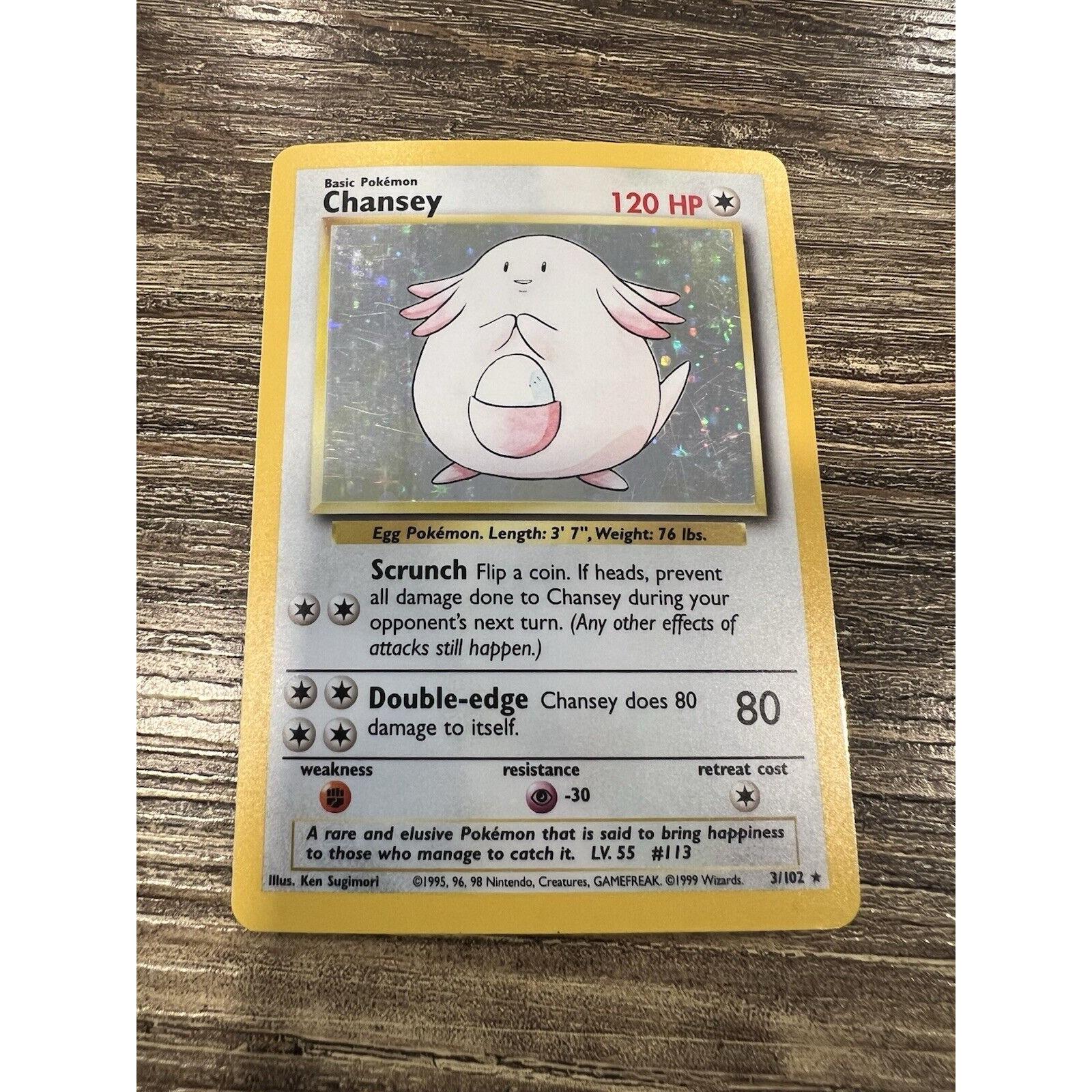 Holo Chansey Card - Etsy