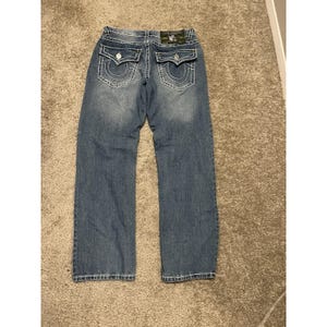 True Religion Ricky Super T 36 Jeans Thick Stitches Made In USA RARE Vintage image 12