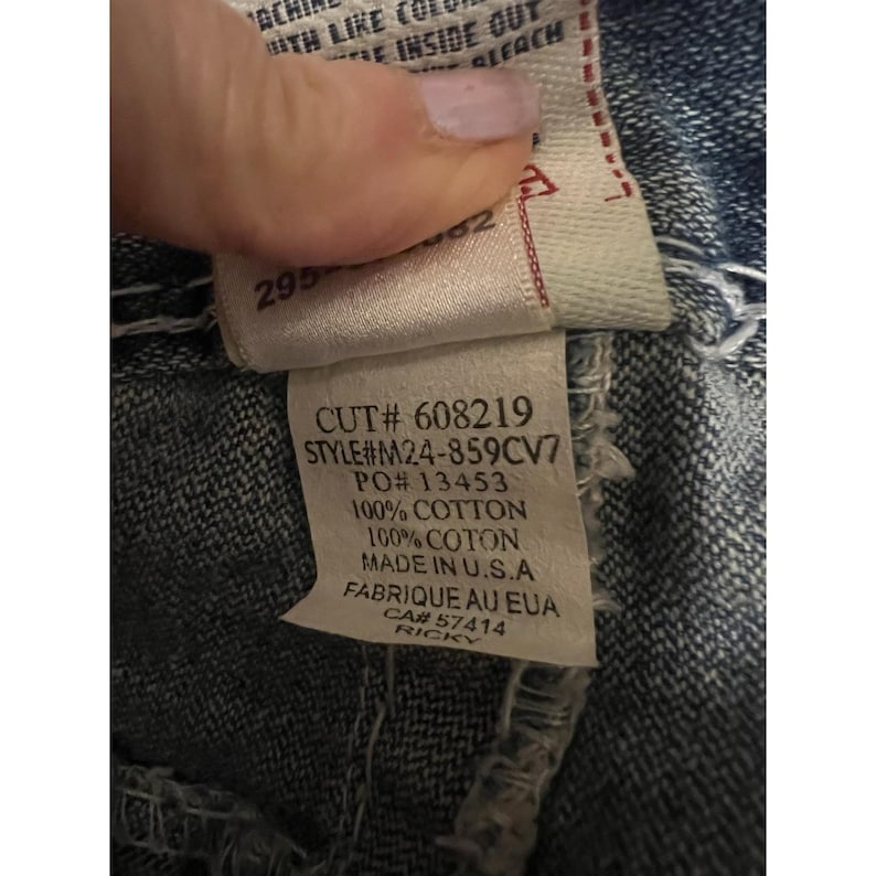 True Religion Ricky Super T 36 Jeans Thick Stitches Made In USA RARE Vintage image 6