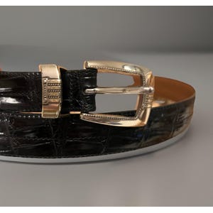 ONYX by BRIGHTON Western Black Leather crocodile belt Womens size M/L s-l400.jpg main image 4
