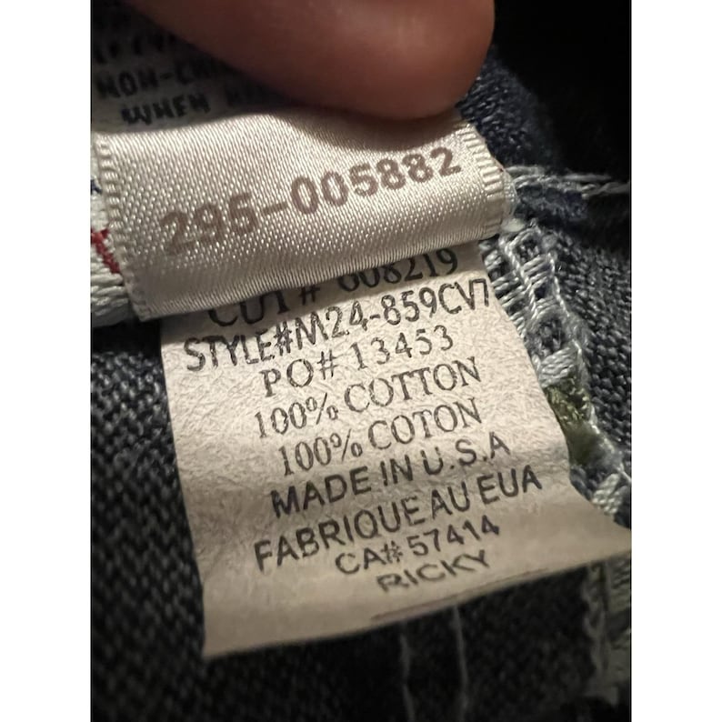 True Religion Ricky Super T-36 Thick Stitches Jeans Made In USA RARE Vintage image 4