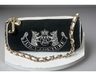 Vintage Y2K Juicy Couture Purse Bag, Black Barrel *VERY Rare