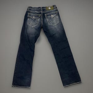 True Religion Ricky Super T-36 Thick Stitches Jeans Made In USA RARE Vintage image 3
