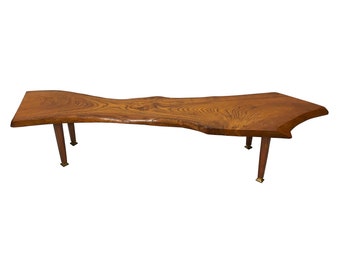 Unikat Live Edge Vintage Baum Couchtisch 1960er Jahre Holz MidCentury Antik 60er Jahre