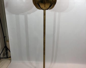 Brass Torchiere Floor Lamp 60s 1970s Vintage Tommaso Barbi Palm Tree Rega Zevi