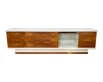 1970s Rosewood And White East German Sideboard Midcentury Drinks Cabinet Vintage