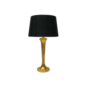Brass Art Nouveau Style Table Lamp 1970s Hollywood Regency Jugendstil Light 1980s