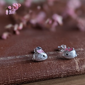 Sterling Silver Bunny Rabbit Stud Earrings