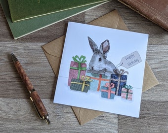 Rabbit Birthday Card - Gifts