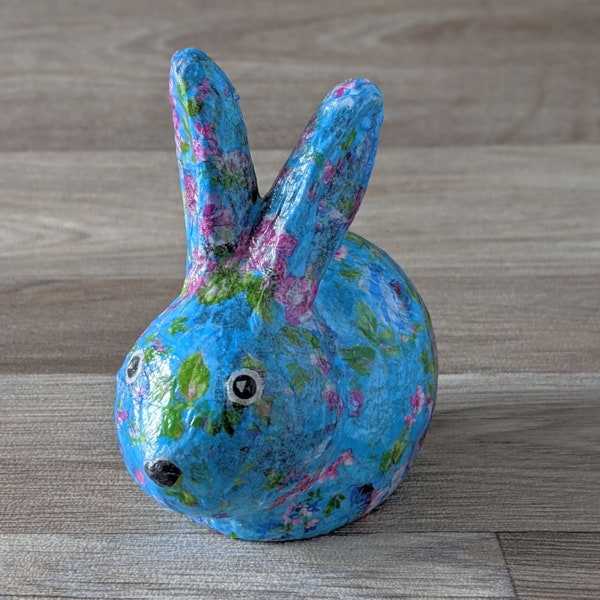 Décopatch un kit d'artisanat d'ornement de lapin en céramique (Floral)