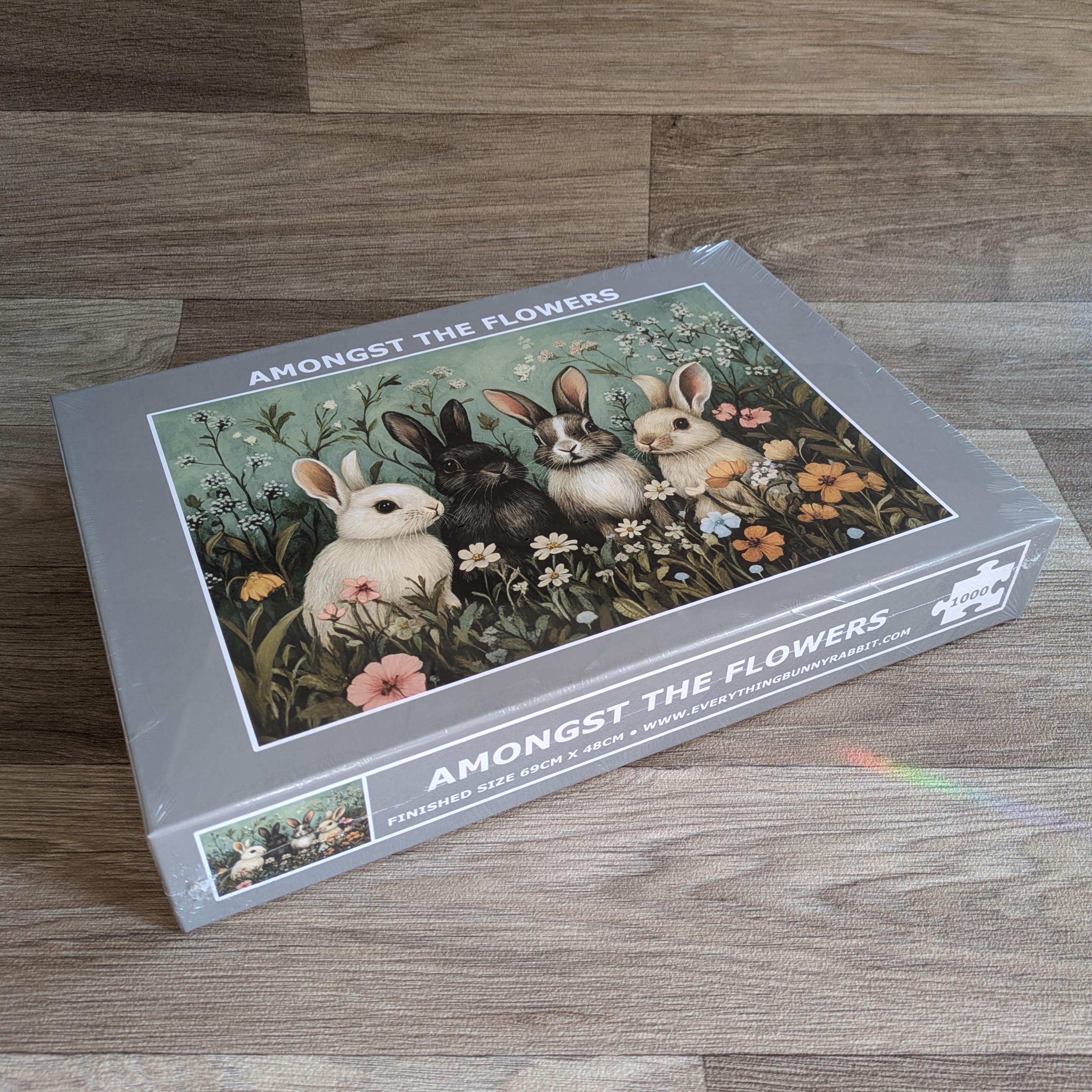 Shop Puzzle Rabbit Bunny Rabbit Jigsaw Puzzle (1000 Piece) 'amongst the Flowers' (gifts ...