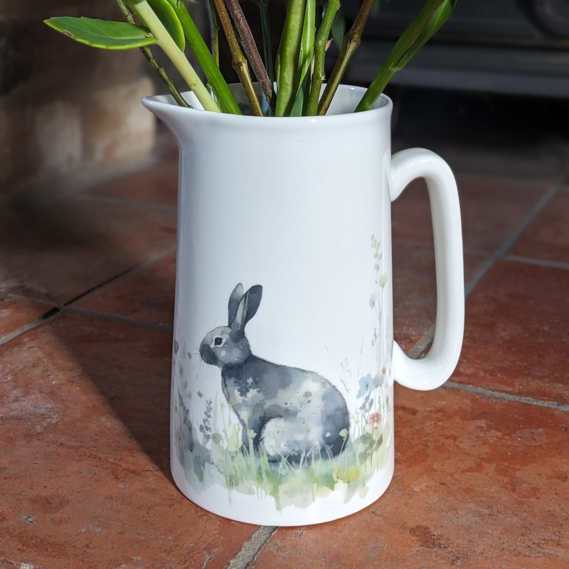 Jugging Rabbit Rabbit 2 Pint Jug - Rabbits, Rabbit Lover, Rabbit Gifts, Bunny Lover ...