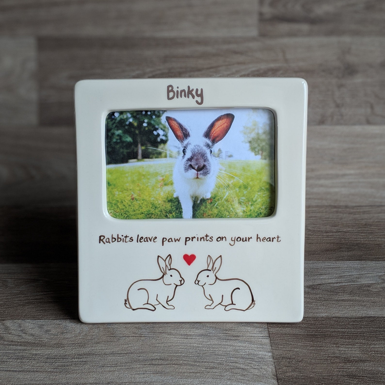 Rabbit Photo Frame Personalised Etsy
