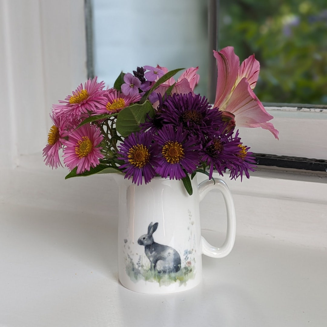 Rabbit 1/4 Pint Jug Rabbit, Rabbits, Rabbit Gifts, Rabbit Lover, Bunny ...