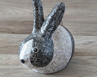 Decopatch a Ceramic Rabbit Ornament Craft Kit (Black & White)