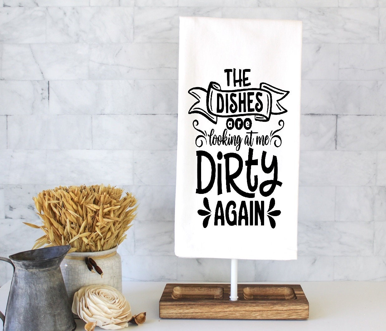The Dishes Are Looking At Me Dirty Again Tea Towel, Kitchen Towel, Coo –  614VinylLLC