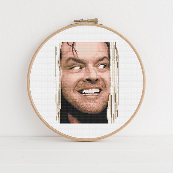 The Shining Jack Nicholson Counted Cross Stitch Pattern Digital Download Pdf