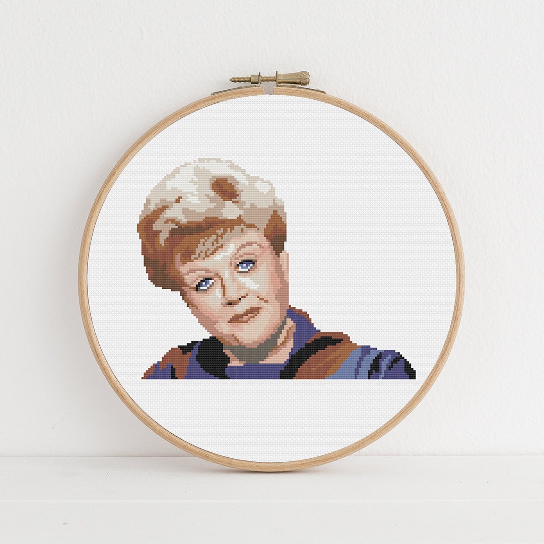 Murder She Wrote Modern Cross Stitch Pattern: Jessica Fletcher - Etsy