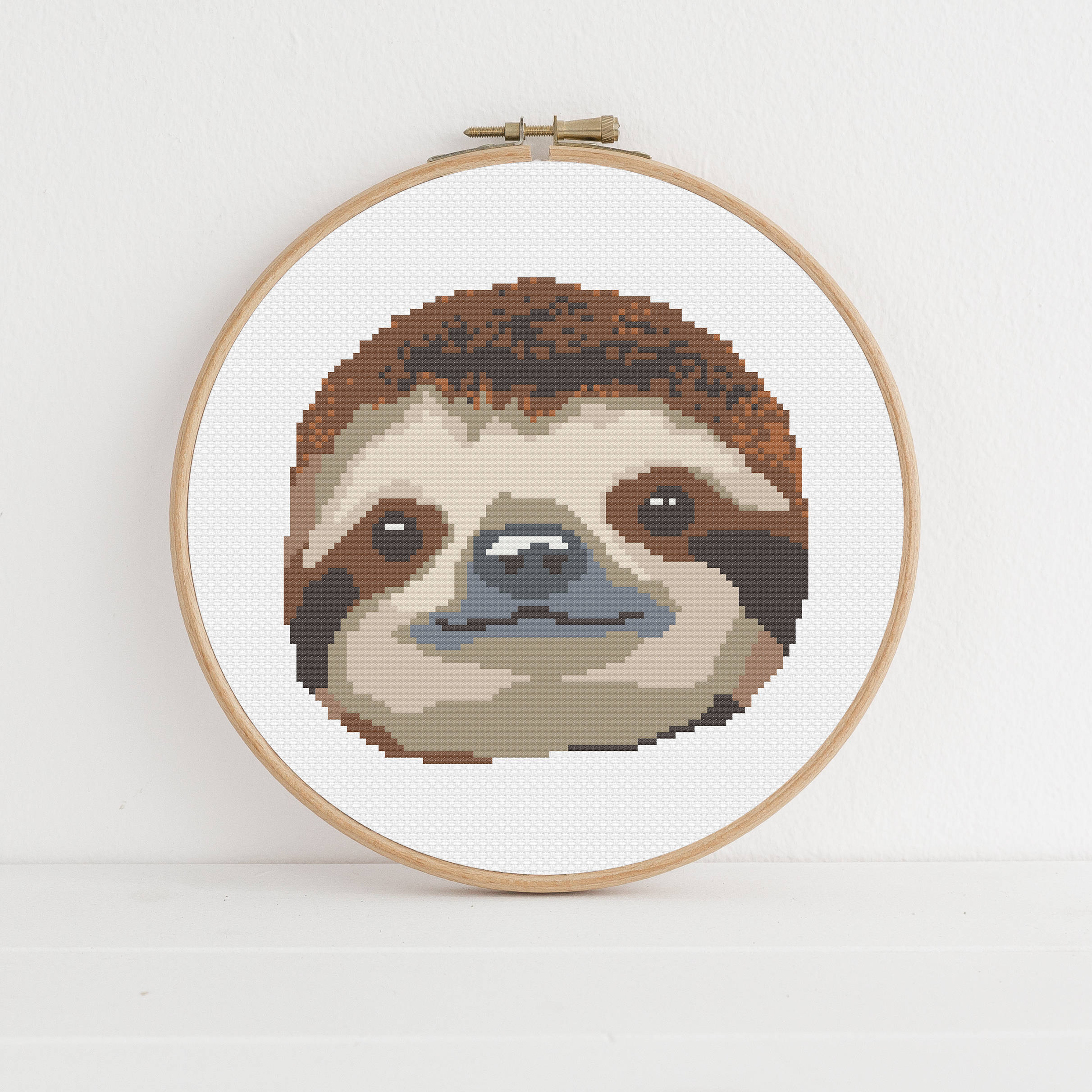Sloth Cross Stitch Pattern: Digital Download PDF | Etsy