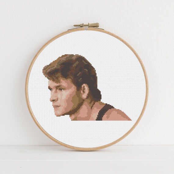 Patrick Swayze in Dirty Dancing Modern Cross Stitch Pattern: - Etsy
