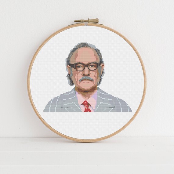 Gene Hackman As Royal Tenenbaum Funny Cross Stitch Pattern.
