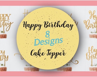 Happy Birthday Cake Topper/Wooden Cake Toppers