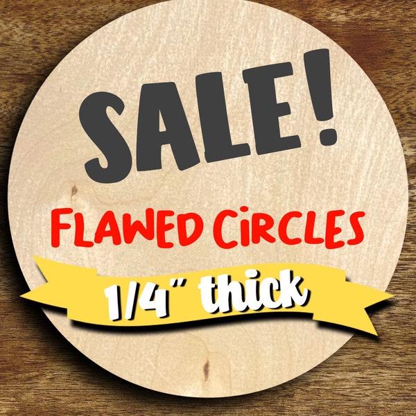 Circle blanks/Sale Flawed Unfinished 1/4” thick Wooden Circles 18”/16”/12”/10”/8”