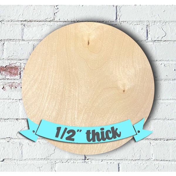 Birch Circle 1/2” thick/Wooden Circle Blanks/DIY Craft Blank/Lazy Susan/Clocks/Door Hanger