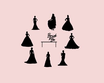 Bride to Be cake topper/Black Acrylic Wedding Cake Topper