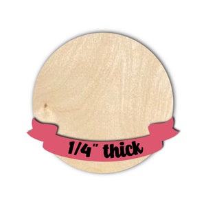 Birch or MDF circle 1/4” thick Birch Wooden Round Blanks/DIY Craft Blank/10" 12" 14” 16” 18” Circle Blanks