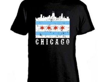 The Chicago Flag Skyline T-shirt