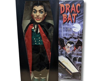 Vintage 1985 Traveler Dracula Doll - New Old Stock - Complete In Box