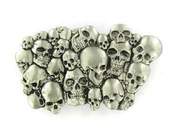 Pile of Skulls Belt Buckle