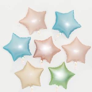 Stars Balloons/star birthday decor/star shaped balloon/star decorations/pastel star balloons/blue star balloons/pink star balloons