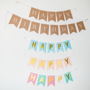 Alles Gute zum Geburtstag Banner/Handarbeit alles Gute zum Geburtstag Banner/Blau Geburtstag Party Dekor/Rosa Geburtstagsparty Dekor/Junge Geburtstag Dekor/Mädchen Geburtstag Dekor