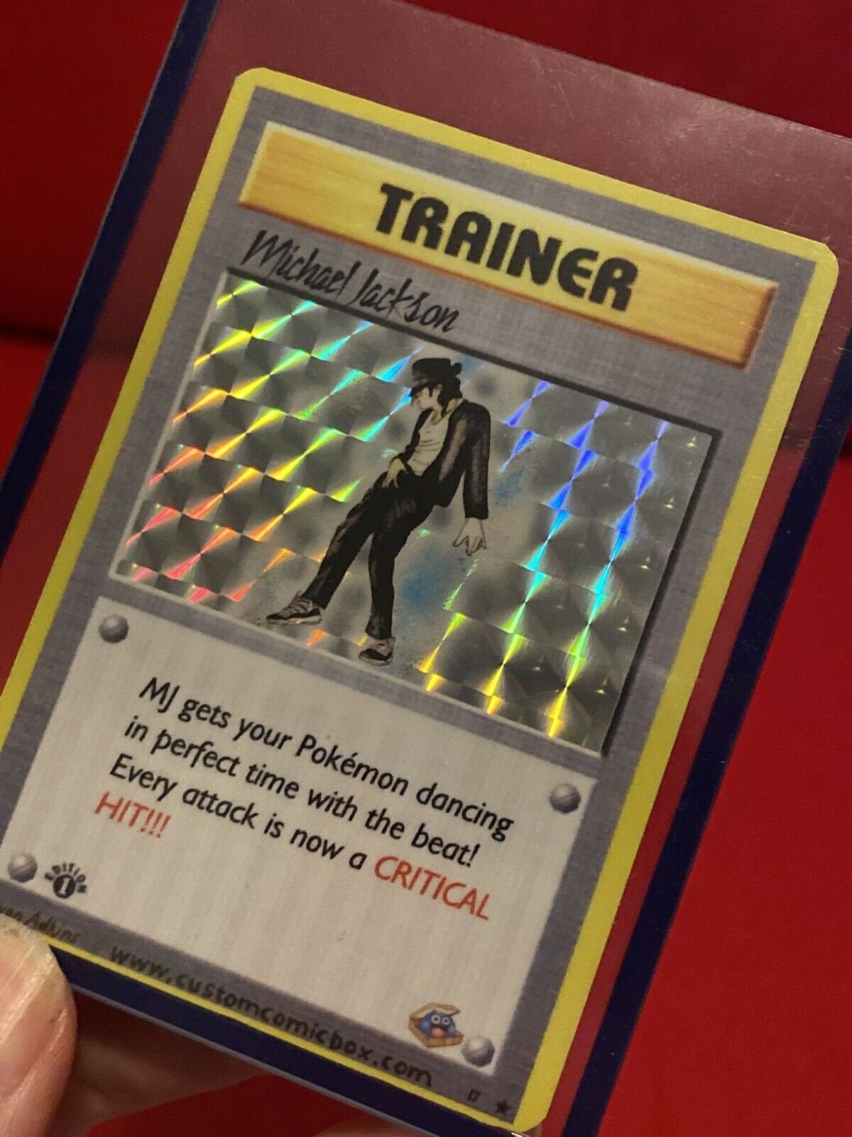 Holographic Foil Pokmon Card Custom Michael Jackson Real Trading Card Quality - Etsy Australia Holographic Foil Pokmon Card Custom Michael Jackson Real Trading Card Quality - Etsy Australia