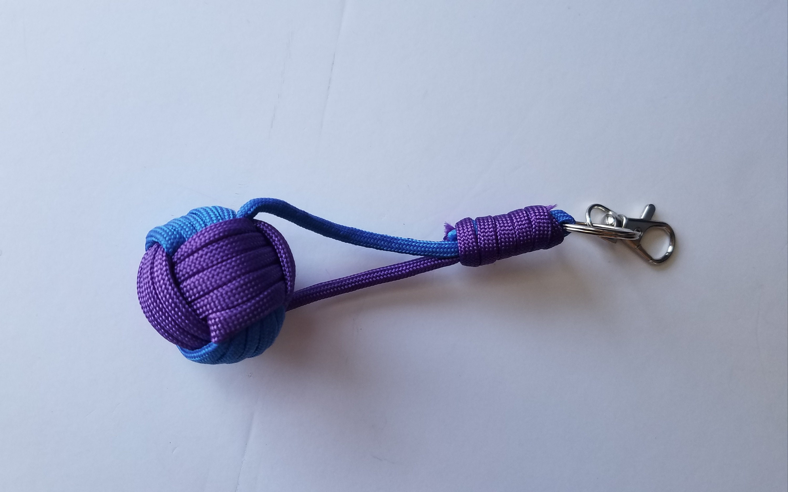 Monkey Fist Keychain Rope Knot Macrame Modern Nautical Etsy