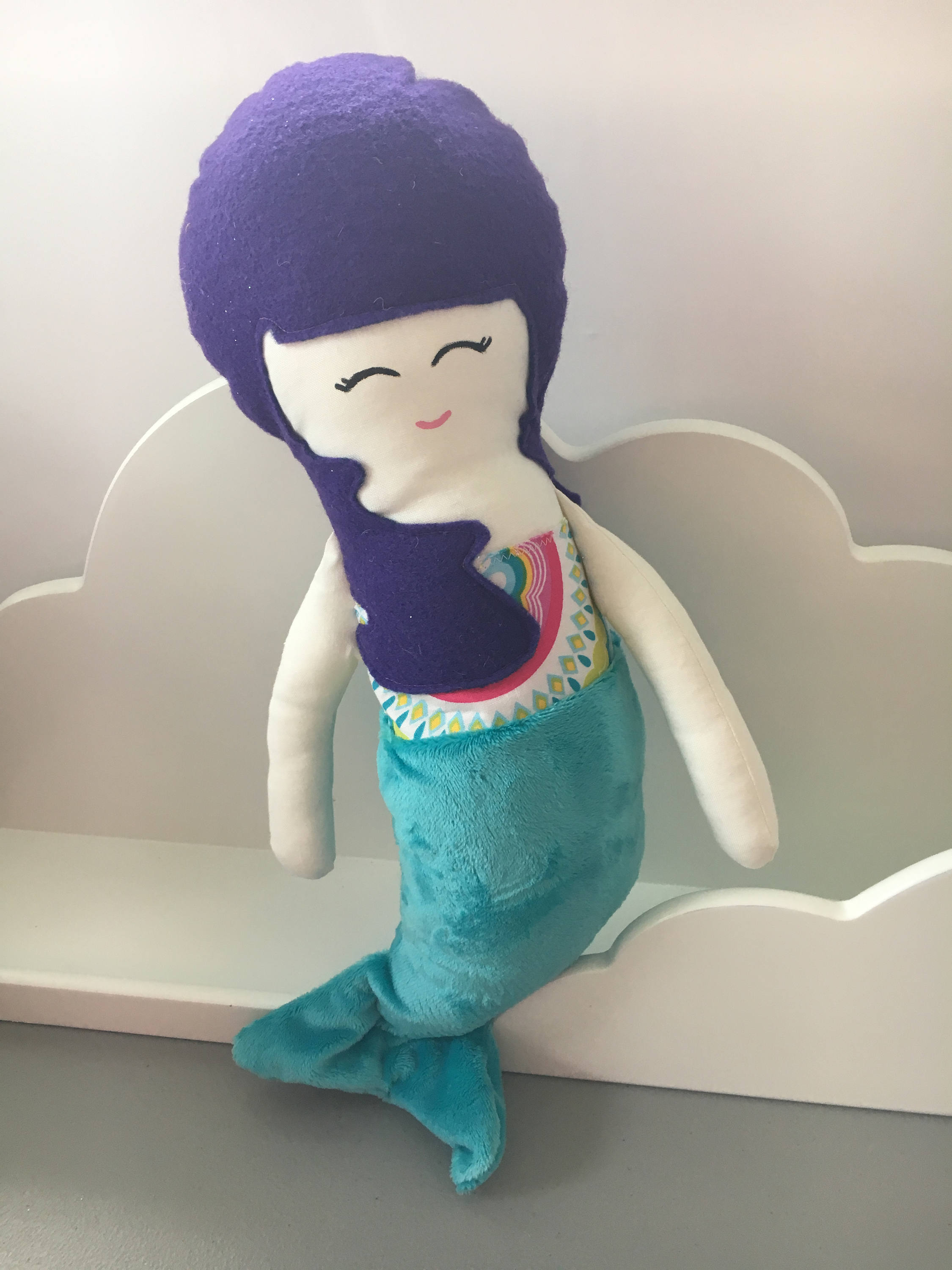 Mermaid Rag Doll Ready to Ship Etsy