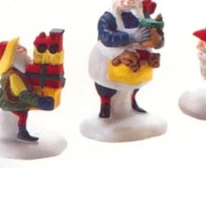Dept 56 North Pole Village TOYMAKER ELVES 3pc Accessory Heritage Xmas Toys 56022 Department 56 Christmas Village