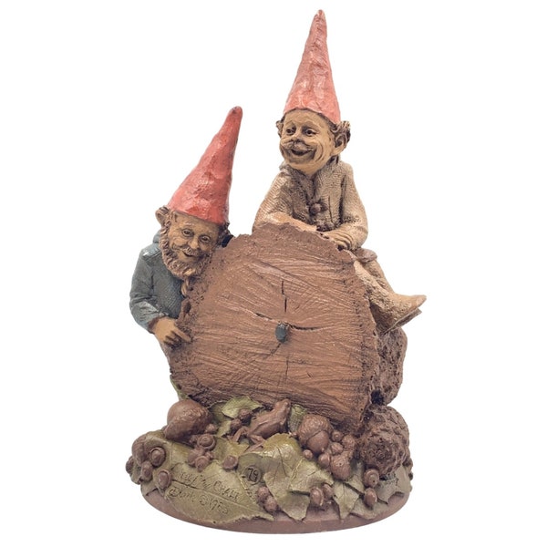 Tom Clark Gnome WOODY & CHANE Figurine 79 Lumberjacks Cutting Wood Frog COA 1983