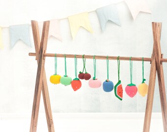 wooden baby hanging toys