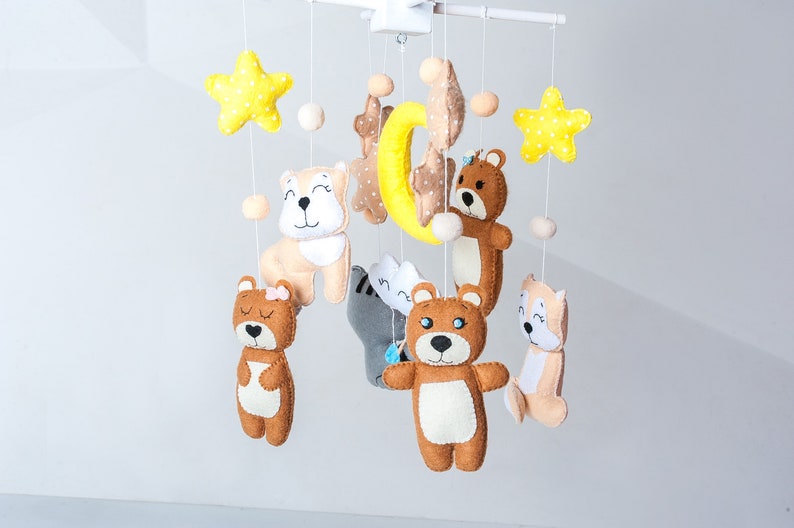 Crib Mobilewoodland Mobilemobile Nurserywoodland Crib Etsy