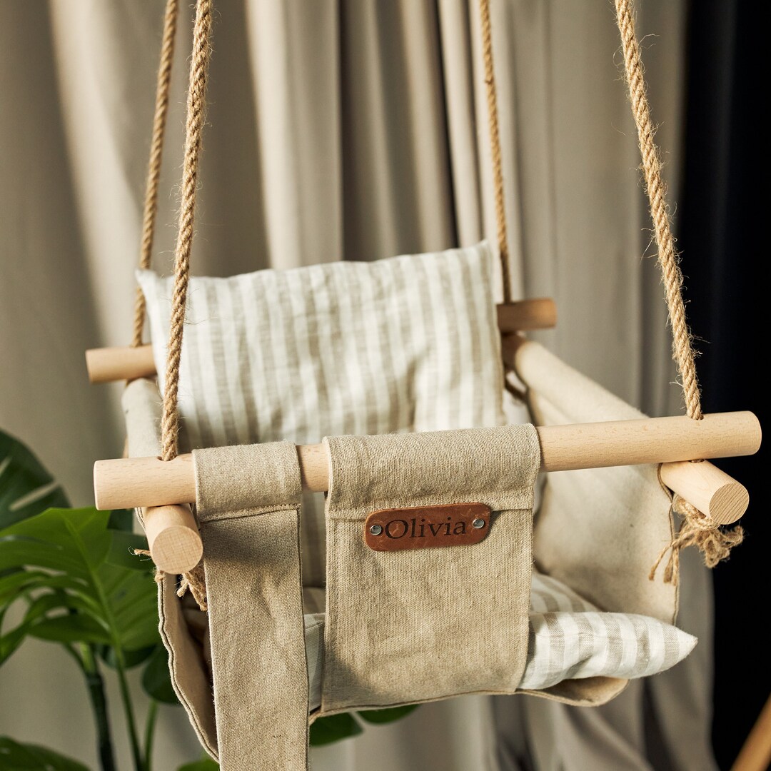 Baby Swing Bouncer, Baby Tree Swing, Garden Swing, Baby Swing Cradle, Garden Toys for Kids, Wood