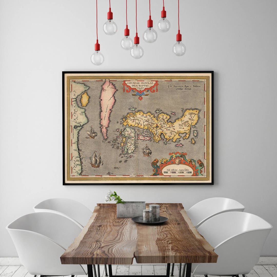 Digital Vintage Map 1595 Old Map Download Able Print for Home Decor ...