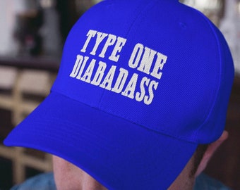 T1D Awareness Hat, EMBROIDERED, Type 1 Diabetes Hat, Diabetes Raise Awareness Gift, Fundraising, Diabetes Snapback Hat, Royal Blue Hat